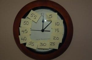 clock with sticky notes clock with sticky notes