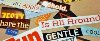 words cut out recycled 345x143 Kids Love Word Play    I Just Snoffed . . . O Frabjous Day