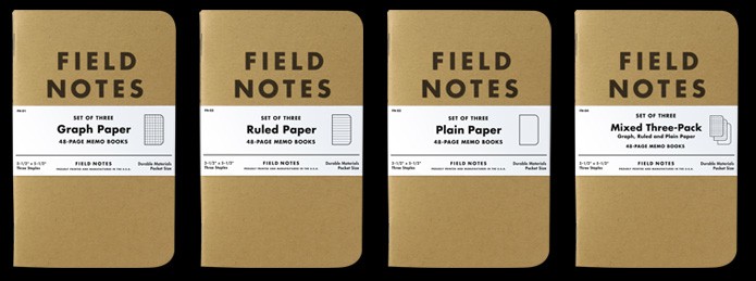 field notes 3 pack A Few of My Favorite Things (That You Will Like, Too)