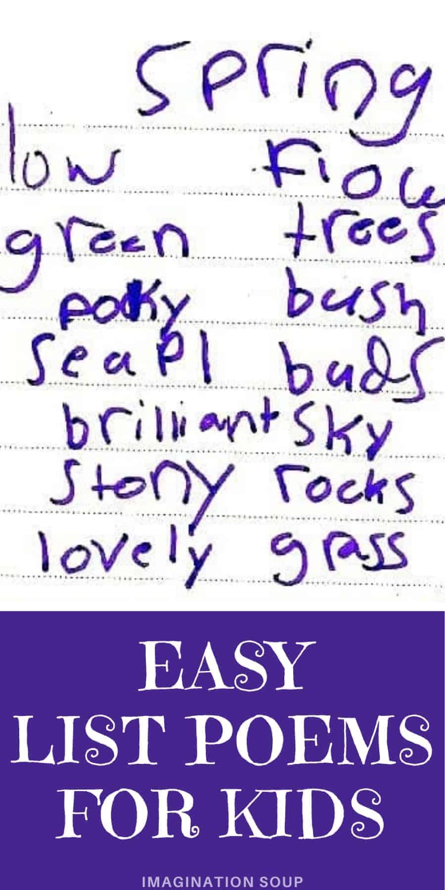 how to write an easy list poem