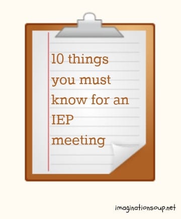 10 things you must know for an IEP meeting