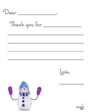 3 Free Printable Christmas Thank You Notes for Kids - Imagination Soup