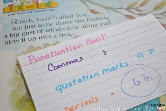 Punctuation Hunt Learning Activity for Kids