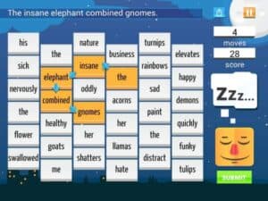 Sleep Furiously grammar app for kids