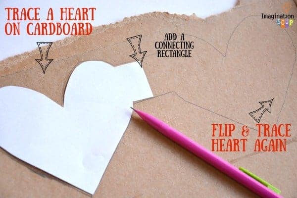 DIY handmade heart book for kids