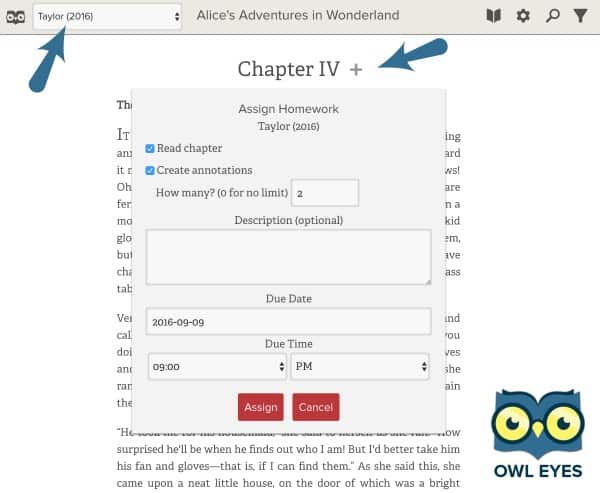 Owl Eyes Free eReader of Texts for Classrooms