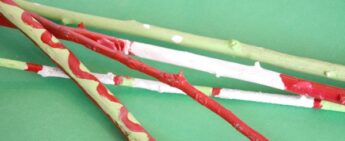 christmas art activity for kids painted sticks
