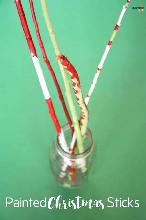 Easy Activity for the Holidays: Painted Christmas Sticks