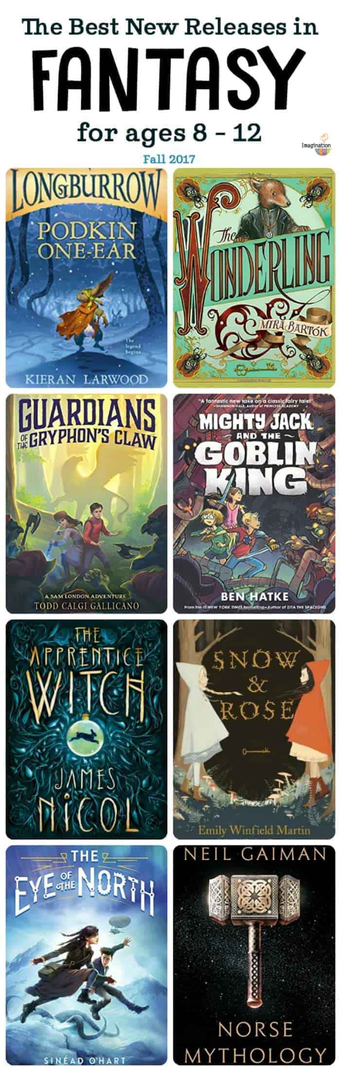 check out these awesome fantasy book new releases for elementary and middle school kids