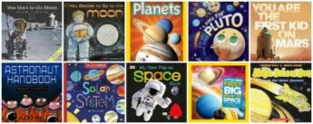 best children's books about space, solar system, astronauts, moon, stars