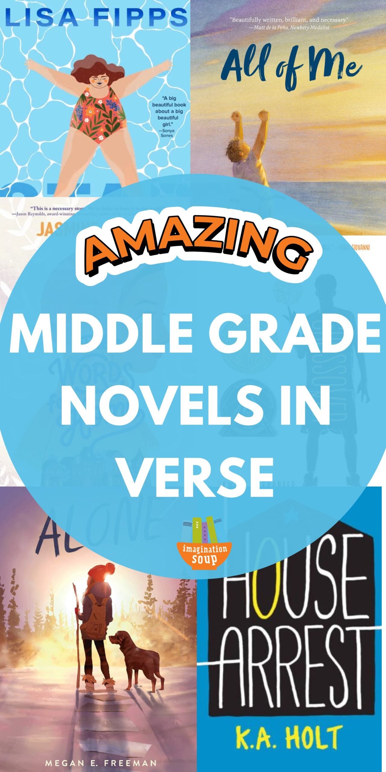 Have your tween kids tried reading middle grade novels in verse; stories written in free-verse poetry? The text looks easy to read enticing reluctant readers but dive deeper and you'll find compelling stories filled with heart, important themes, and precise language. A verse middle grade book (or YA novel) is a hybrid narrative structure with a text format that readers LOVE: poetry. Why do readers love reading verse form novels? Because verse books have a lot of white space, they're faster than prose novels, and they're impactful stories -- where fewer words must convey the story and character arc.