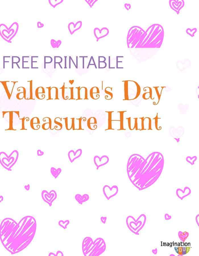 free printable Valentine's Day treasure hunt for kids
