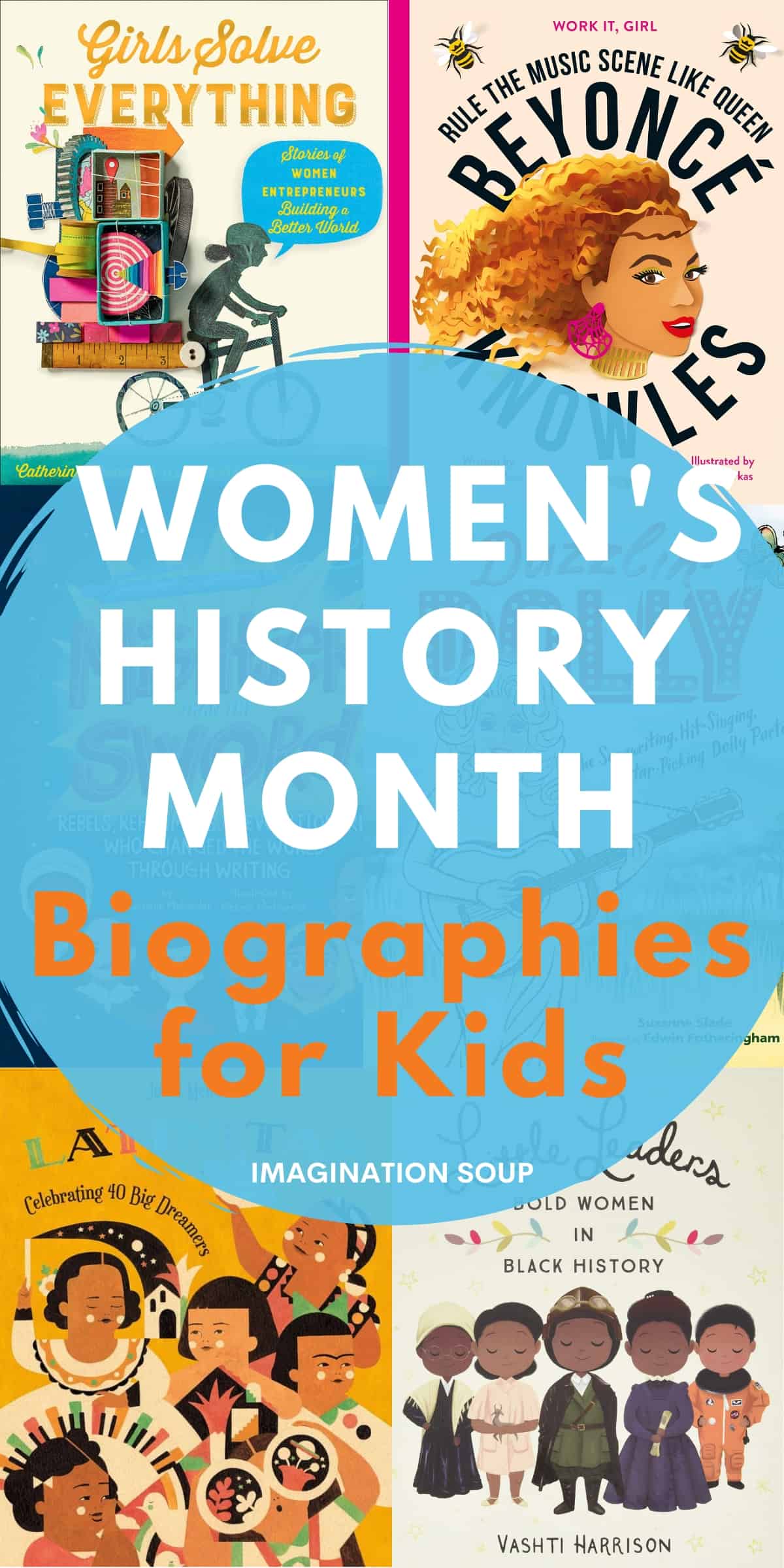 Find amazing women's history month children's book biographies with this list of picture book biographies as well as chapter and middle-grade biographies for kids about famous women for Women's History Month in March! (Or anytime.) This book list of children's books will help kids learn about many amazing women, inspiring big dreams of their own.
