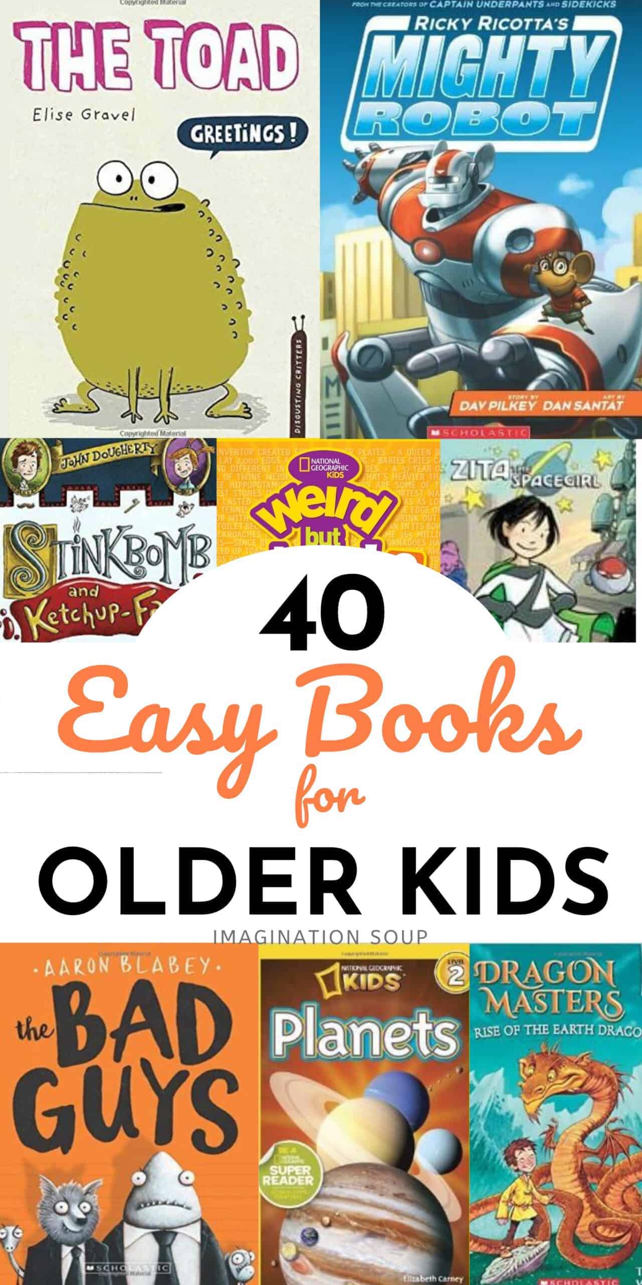 40 easy books for older kids