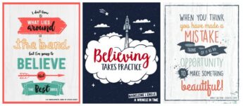 printable, inspiring growth mindset posters (quotes from children's books)