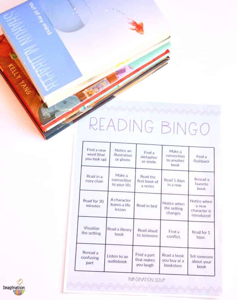 Reading Bingo for Elementary and Middle School Kids