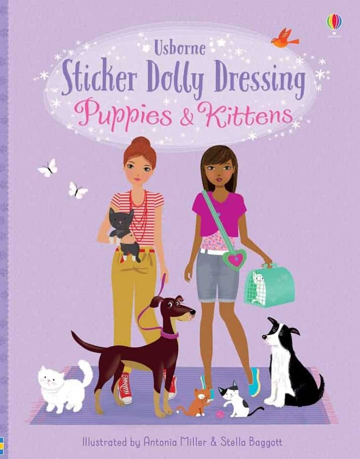 Sticker Dolly Dressing Puppies Kitties
