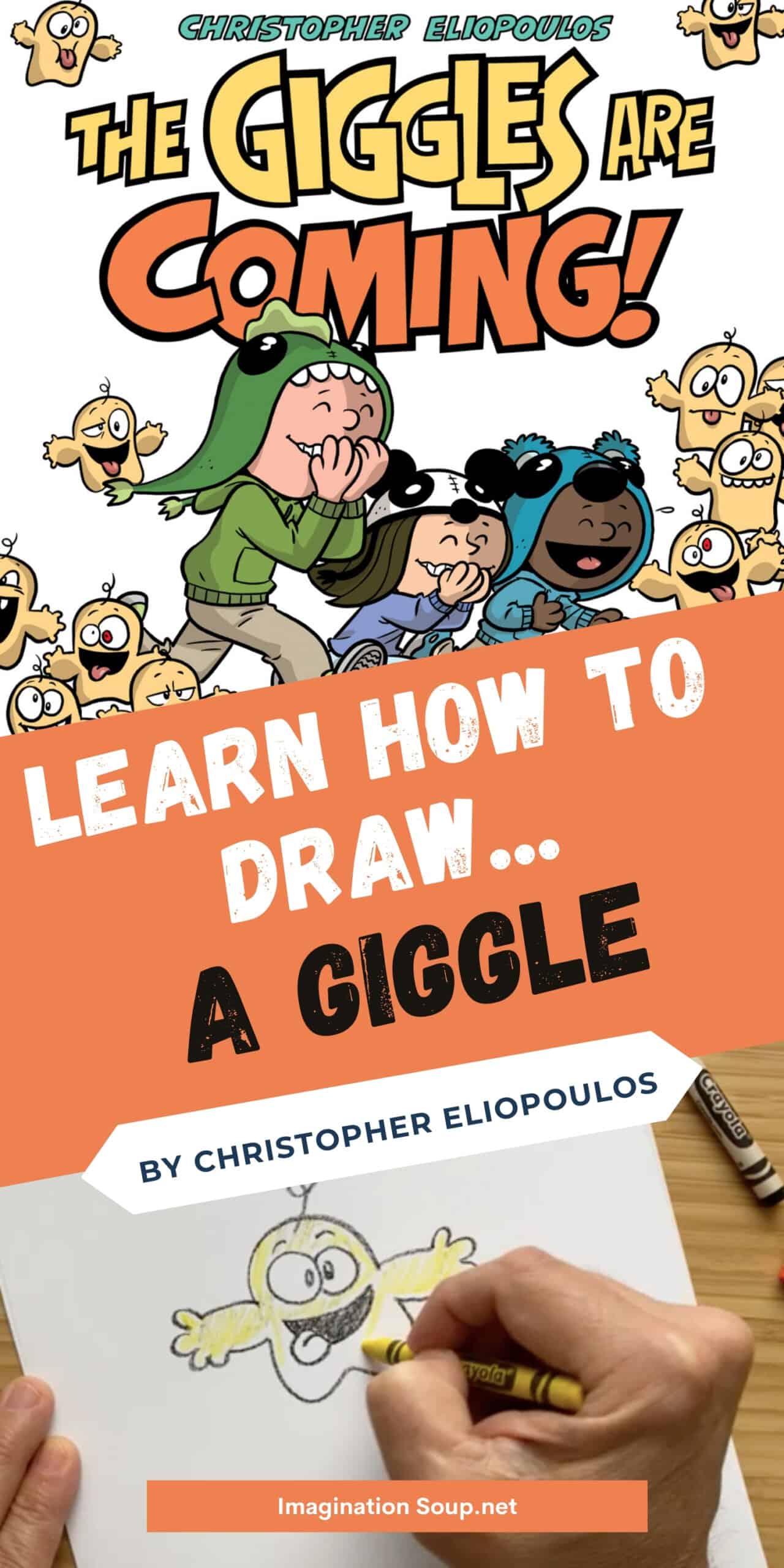 step by step how to video for drawing a giggle by Christopher Eliopoulos