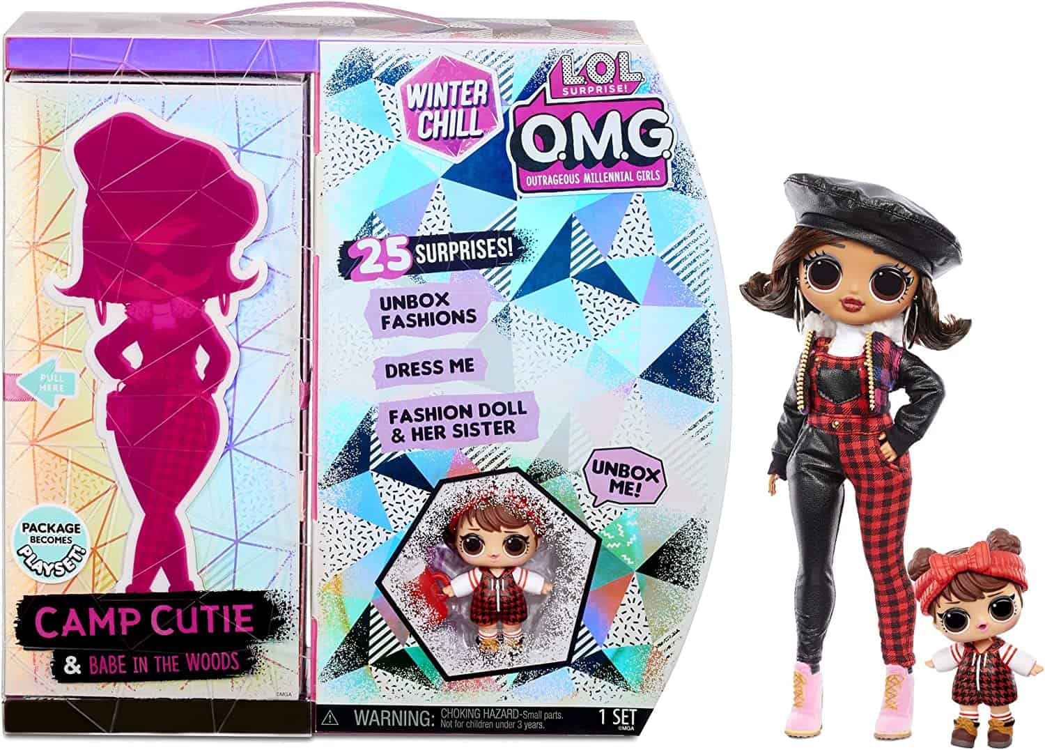  LOL Surprise OMG Winter Chill Camp Cutie Fashion Doll & Sister Babe