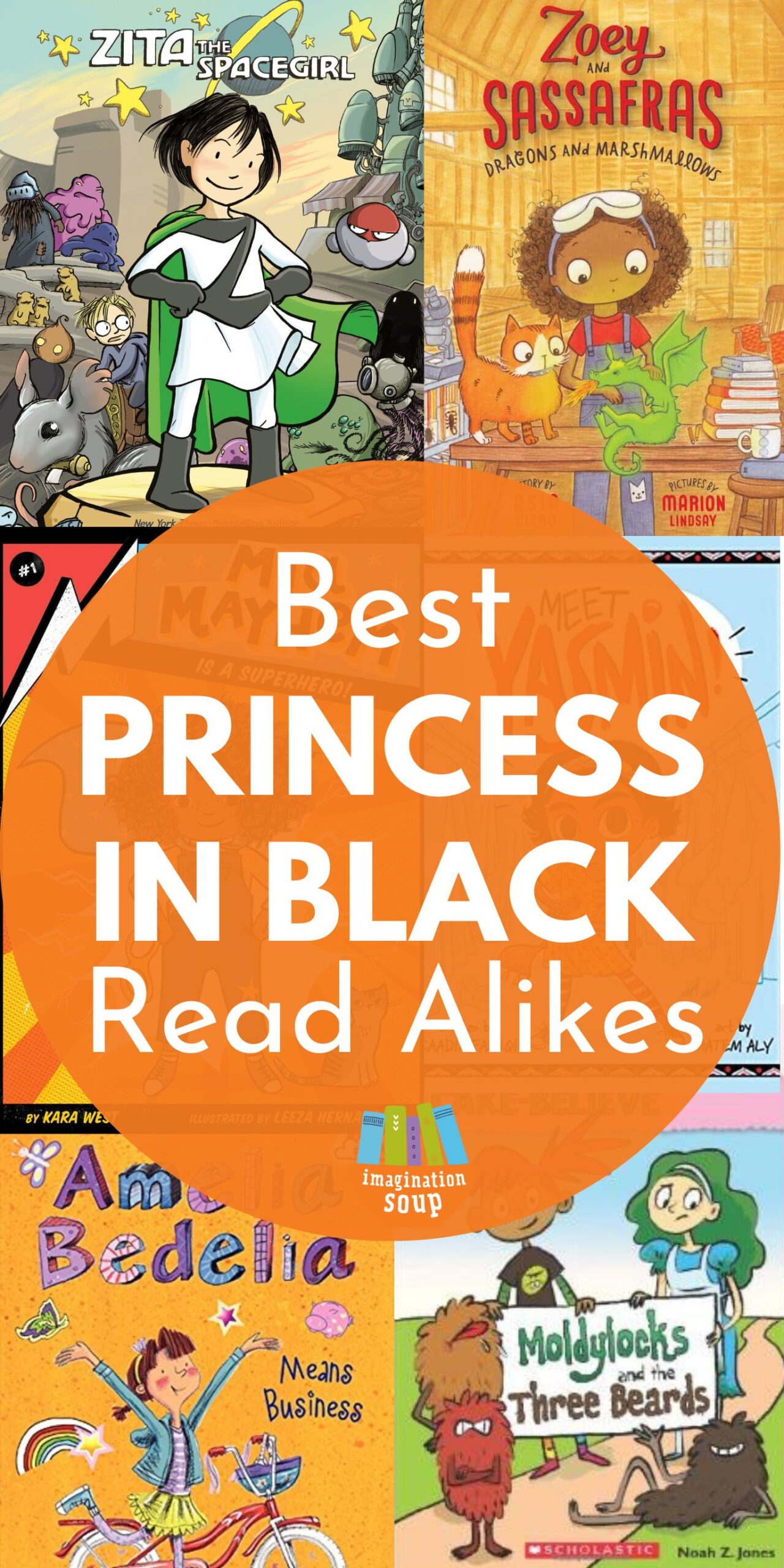 The Princess in Black chapter book series by Shannon Hale and illustrated by LeUyen Pham is a popular fictional adventure about a spunky princess who secretly fights monsters. It's a hugely popular beginning chapter book. If your kids love The Princess in Black books, here are more fantasy and adventure read alike book ideas to read next; books that they'll love just as much.