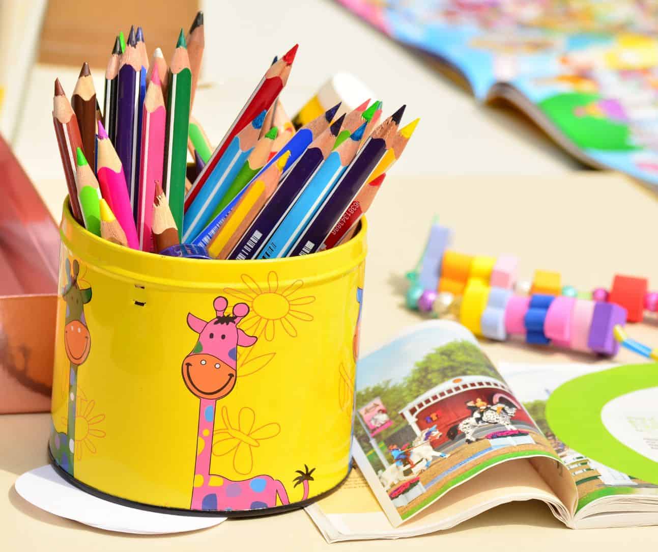 colored pencils for children's coloring books