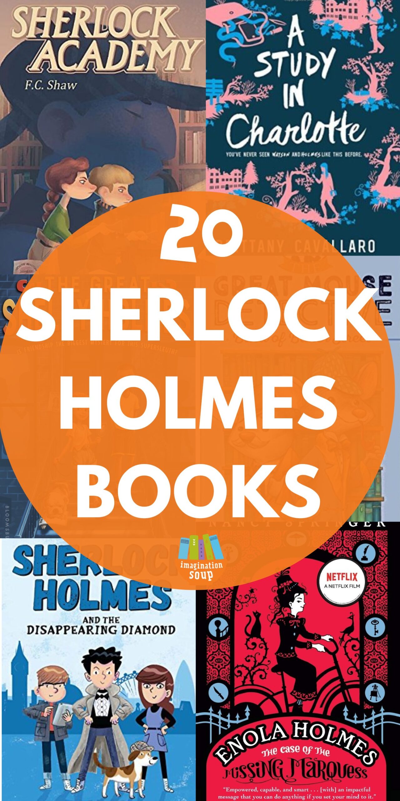 Sir Arthur Conan Doyle invented the world’s greatest detective, Sherlock Holmes, of 221b Baker Street. Since Doyle’s adventure and mystery writing is too difficult for most kids, I’ve good, easier-to-comprehend Sherlock Holmes books and short stories for kids and teens related to Sherlock Holmes plus a few other fun goodies as well…