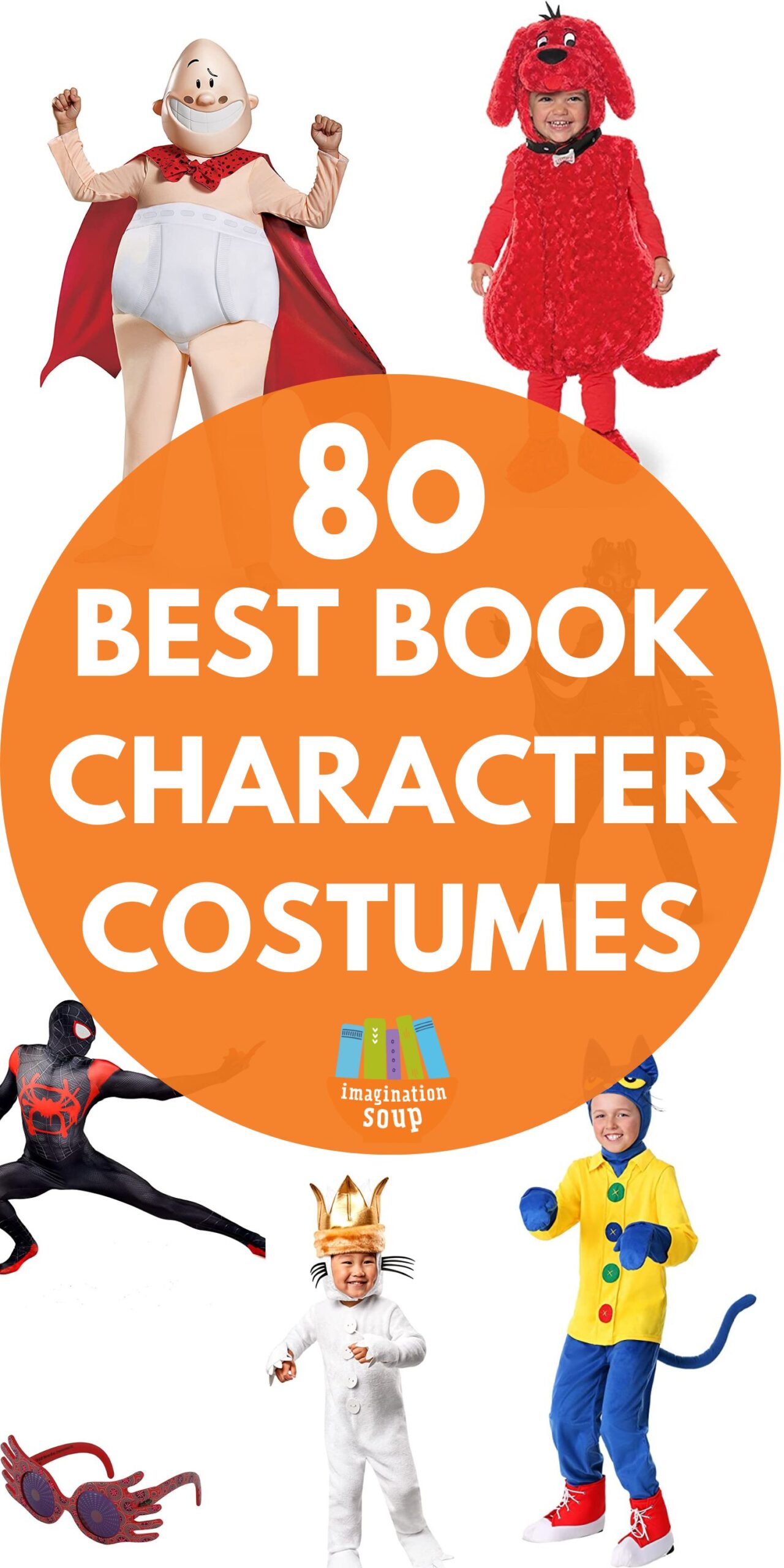 Dress up as your favorite book character for Halloween and have a Happy Bookish Halloween (or World Book Day)! How about one of these book character costume ideas from the favorite children's picture and chapter books?

Bring a favorite book character to life with easy book character costumes that you buy -- or make. I even have book character costume ideas for adults and for teachers!