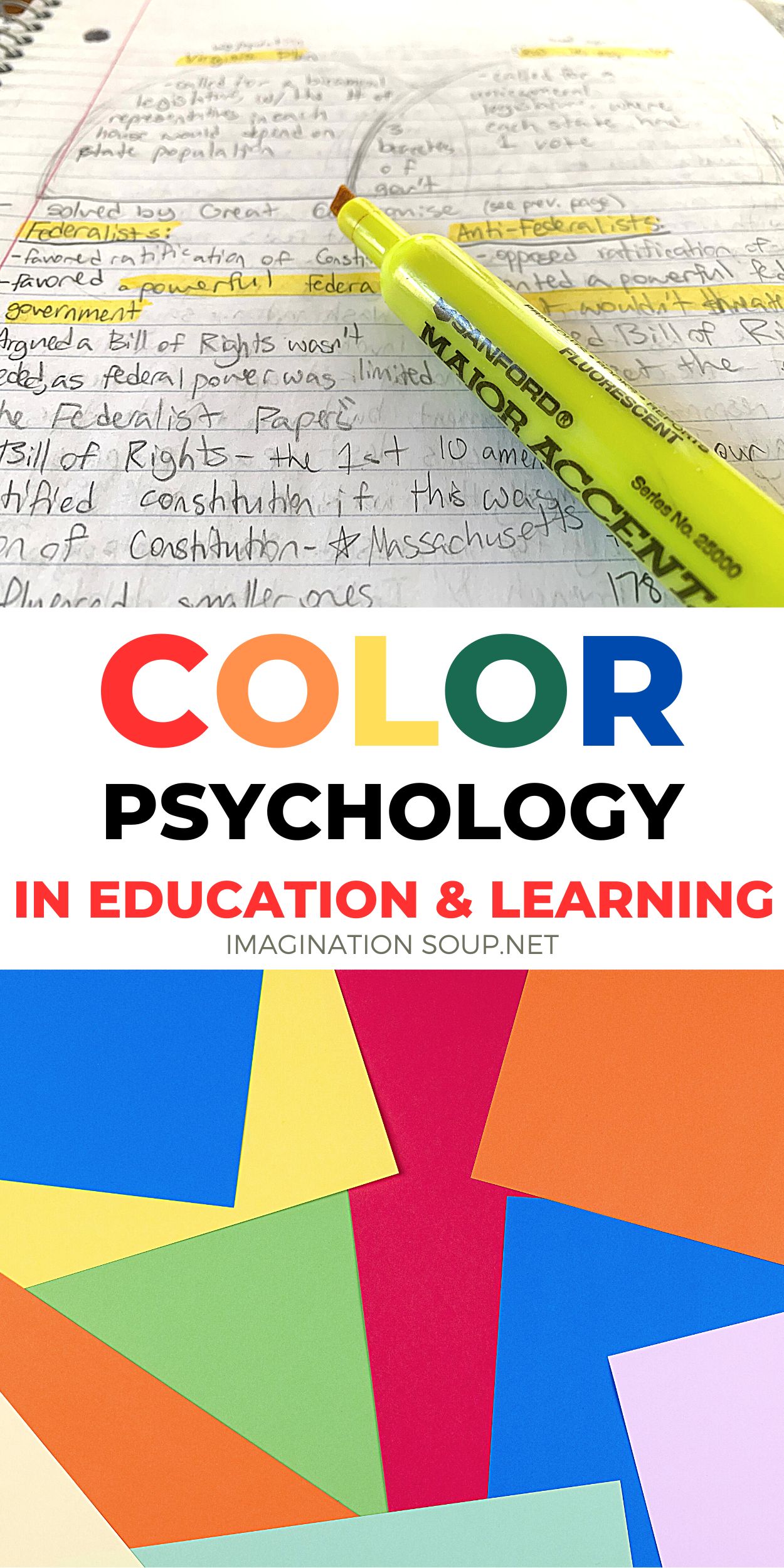 Marketing departments spend millions of dollars on color psychology. Why? Because people see color before anything else. But if you're a teacher, you probably want to know the best way to use color in learning and instruction. I assure you, as a teacher who uses color psychology everday, it's one of the most important tools you can use in the classroom.