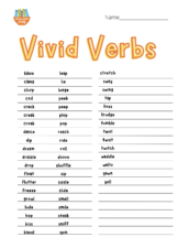 Teach Kids to Use Vivid Verbs in Their Writing - Imagination Soup