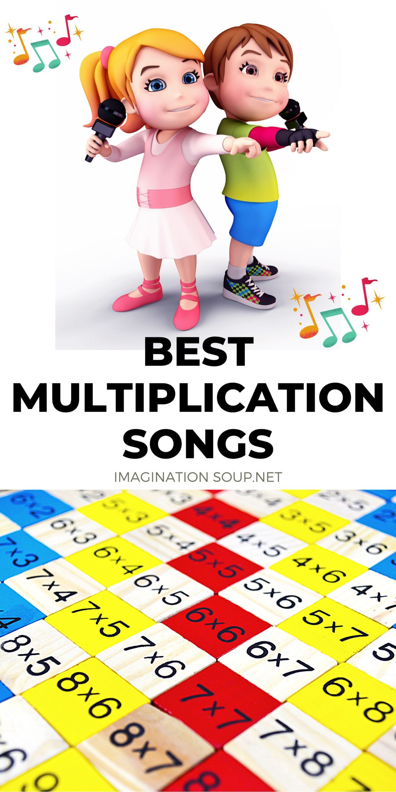 Download the best multiplication songs for your kids to learn their times tables. This works really well if your children love music and learn best with music. (Which was ME when I was a kid!)