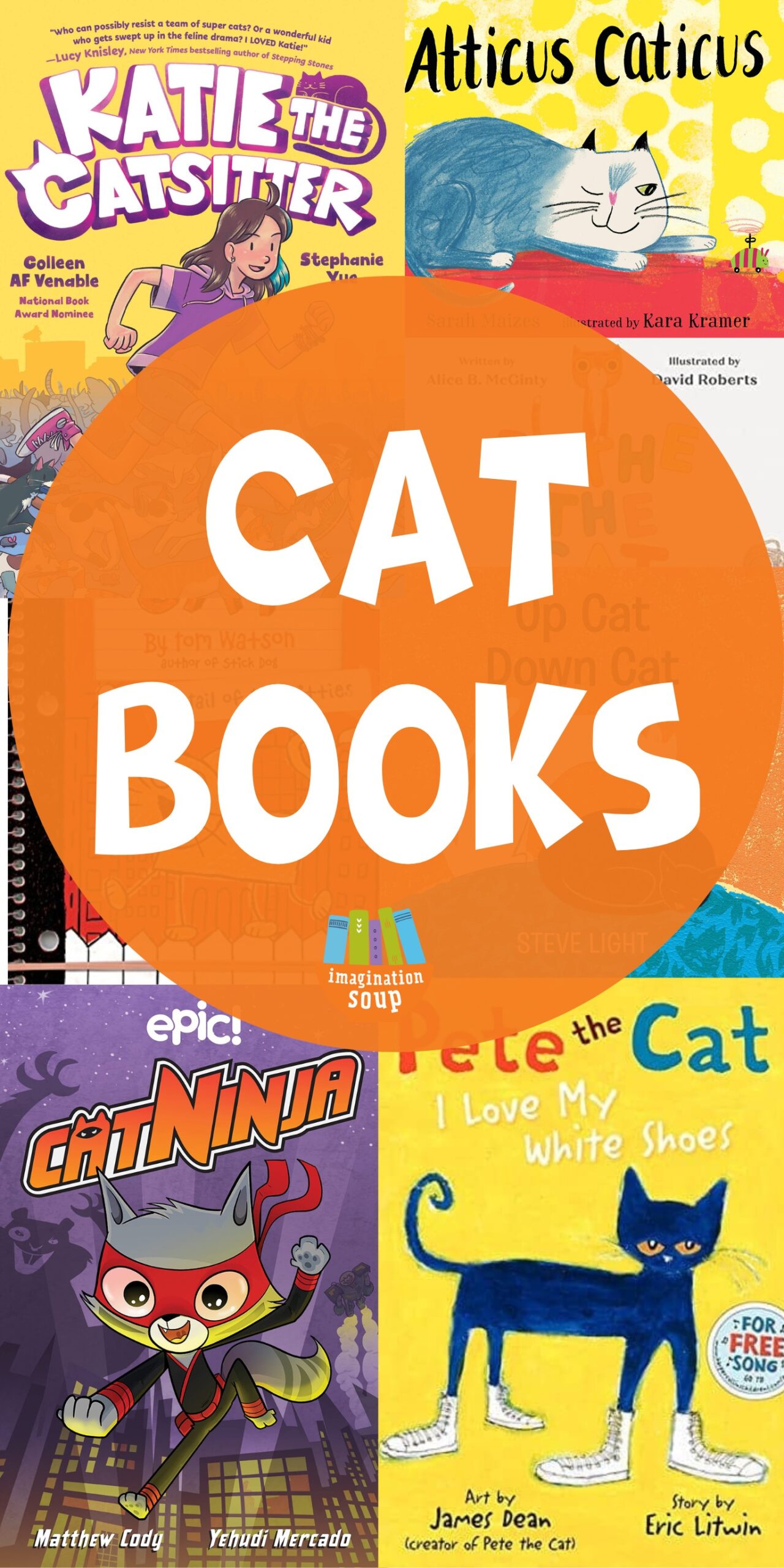 I have a cat-crazy daughter who loves everything to do with cats...She has cat stuffed aninals, dresses up as a cat, and reads cat books. That's why we've been curators of the best cat books for kids -- picture books, chapter books, and middle grade books. 