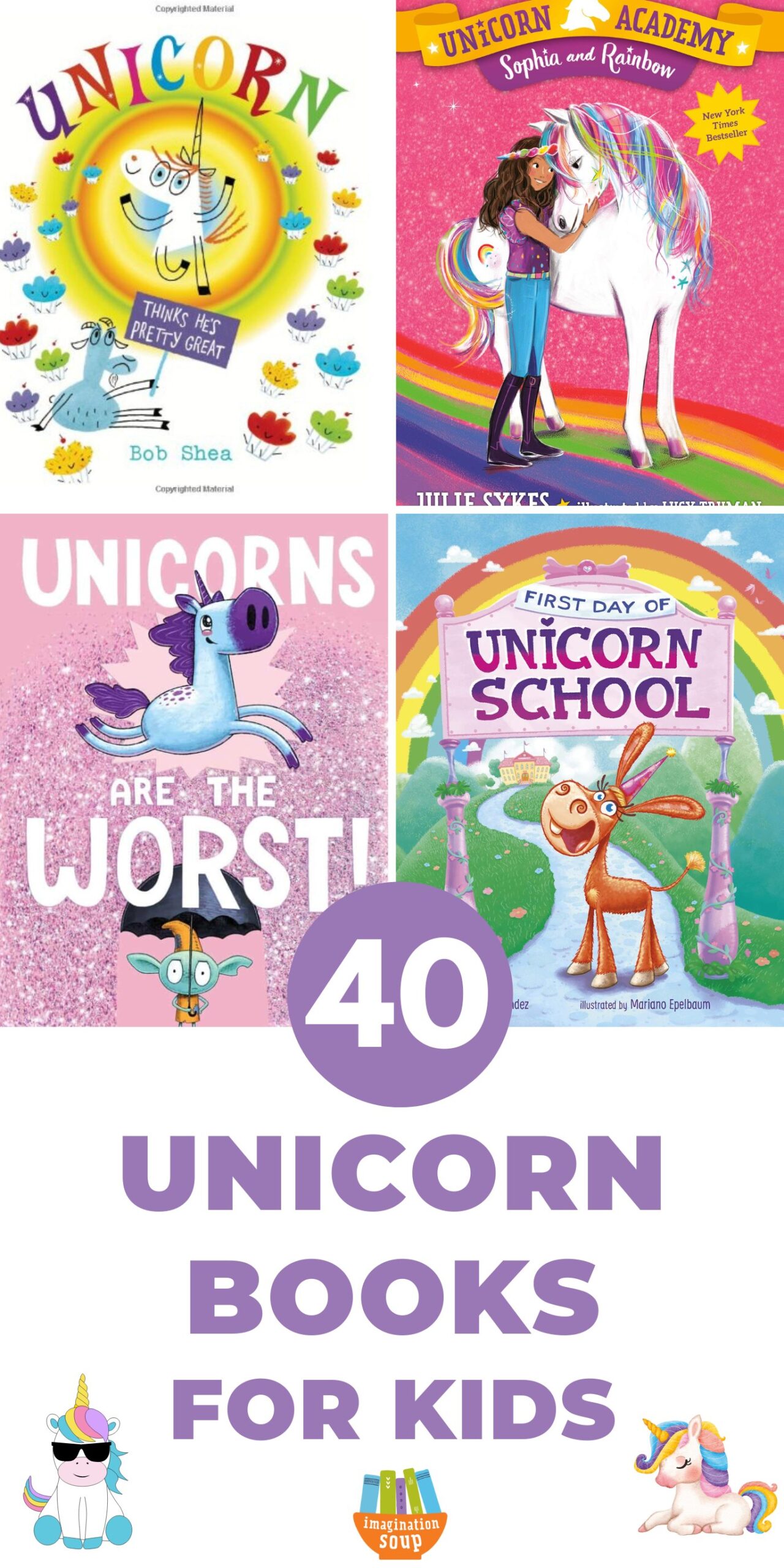 Does your child love unicorns? Of all the magical creatures in the world, unicorns are probably the most beloved by children. Celebrate these fantastical creatures with a memorable unicorn book or three -- picture books for younger readers and chapter books and middle grade books for older readers.