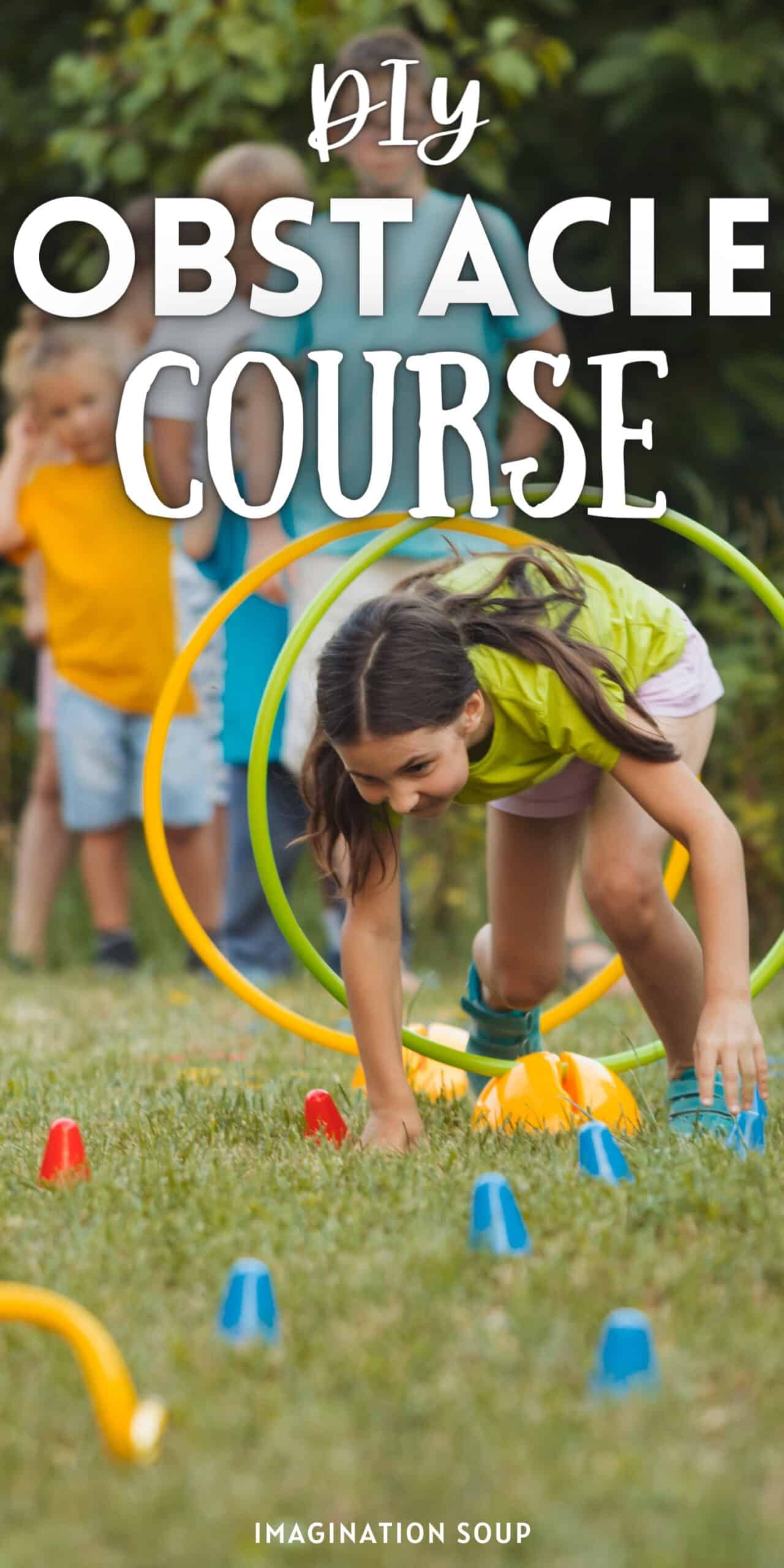 Get your children active and outdoors with a do-it-yourself DIY obstacle course for kids right in your own backyard.