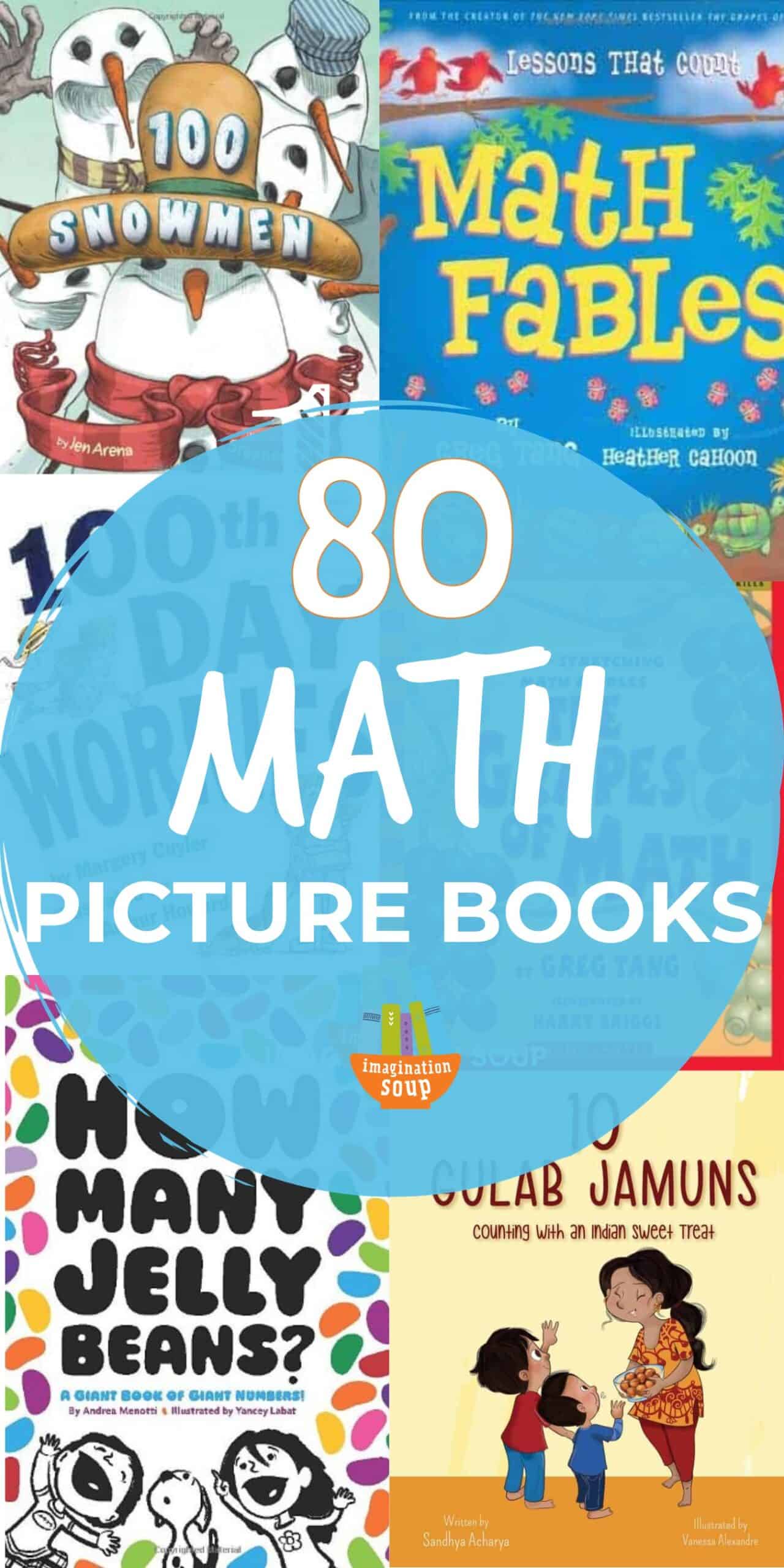 80 math picture books for children -- great for homeschool, school, teachers, and parents