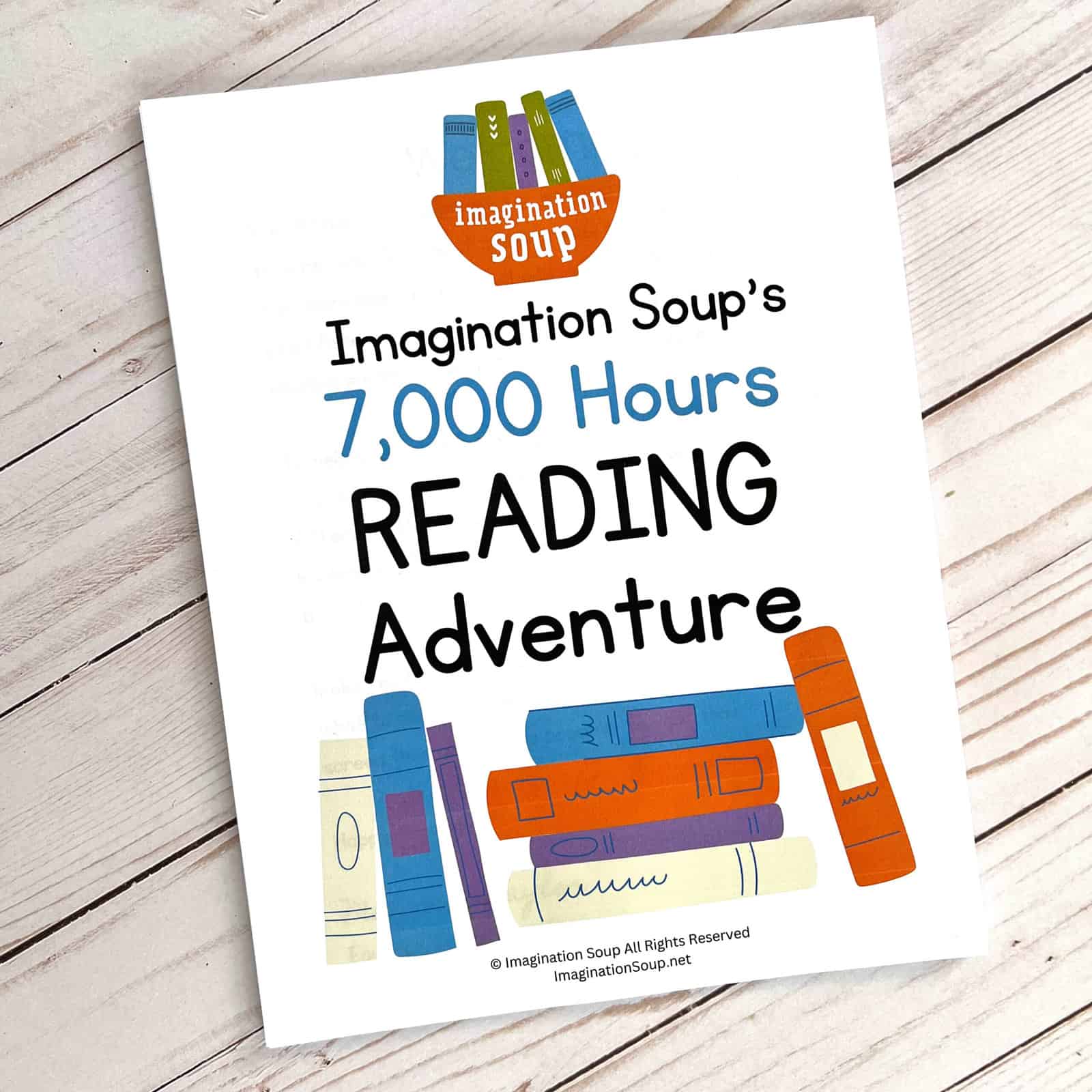 7000 Hours Reading Challenge for Kids Printable Download