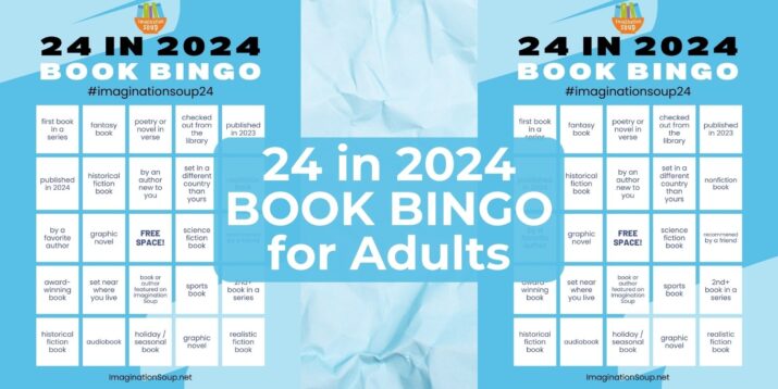 24 in 2024 book bingo reading challenge for adults
