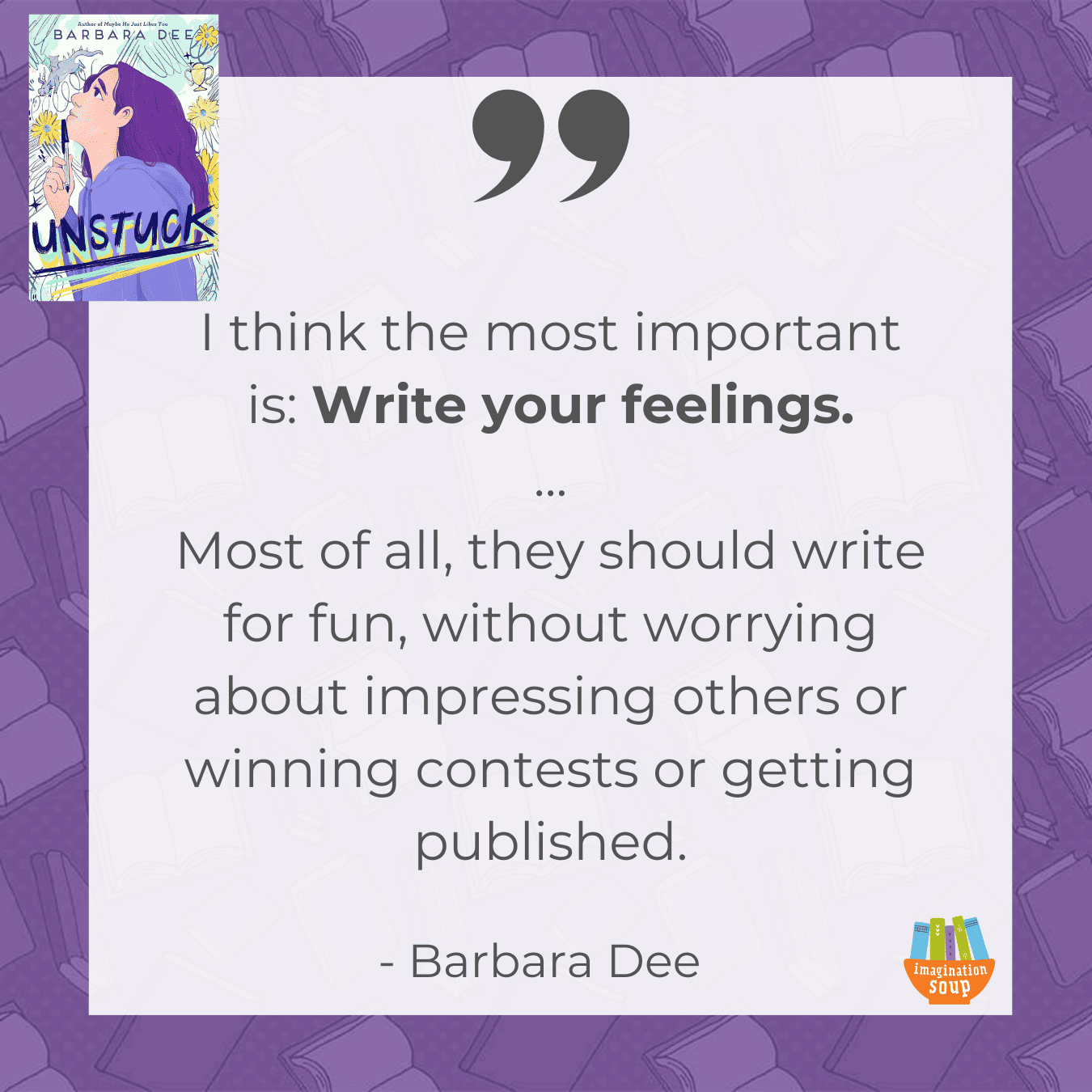 Barbara Dee advice to young writers