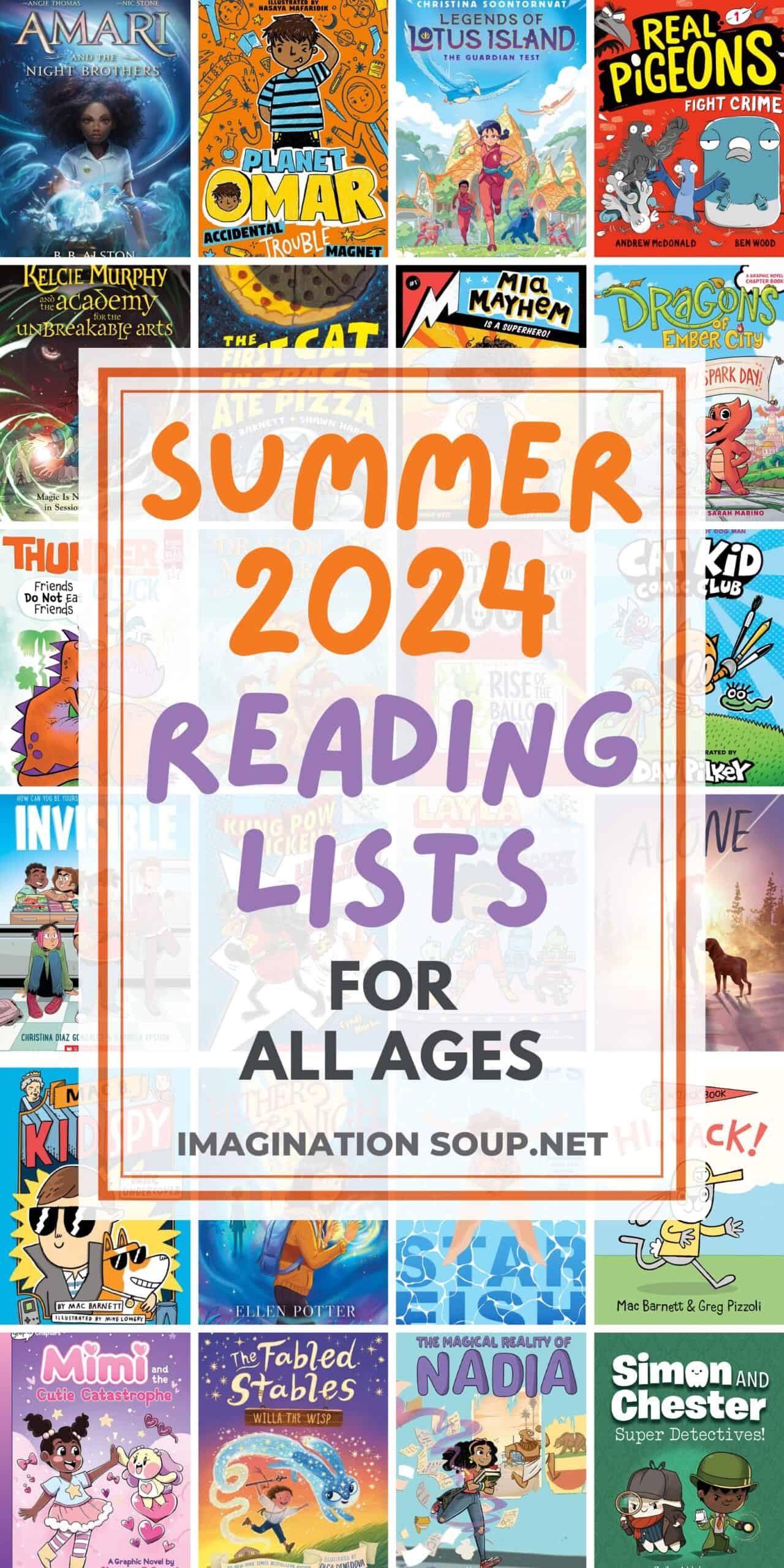 2024 SUMMER READING BOOK LISTS FOR KIDS